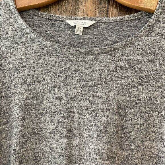 Lucky Brand S Heathered Gray BOHO Soft Bell Sleeves Sweater - Picture 4 of 10